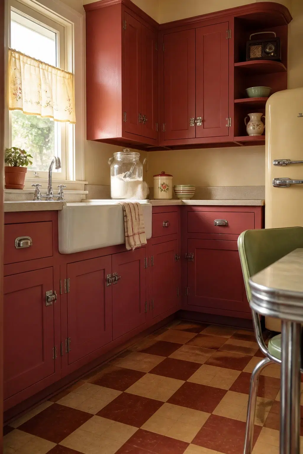Bravado Red — vintage kitchen