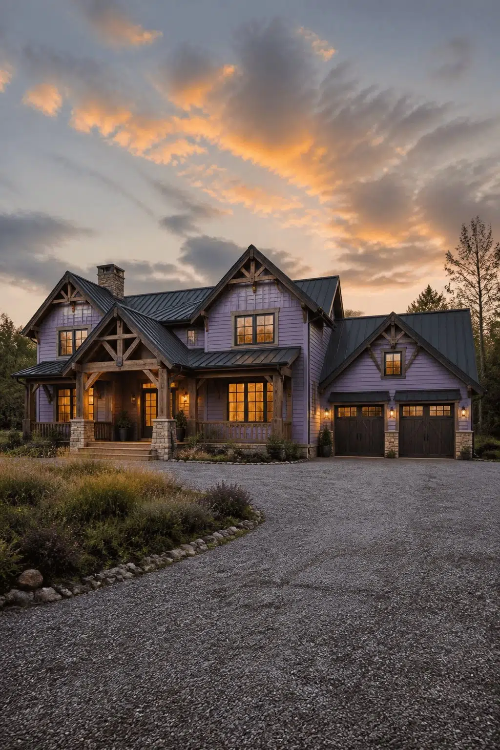 Brave Purple color — rustic modern house inspiration