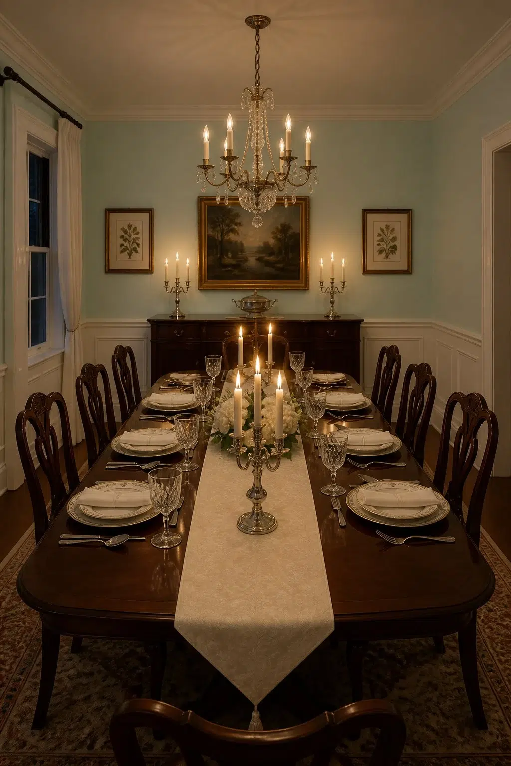 Breaktime paint in a traditional dining room