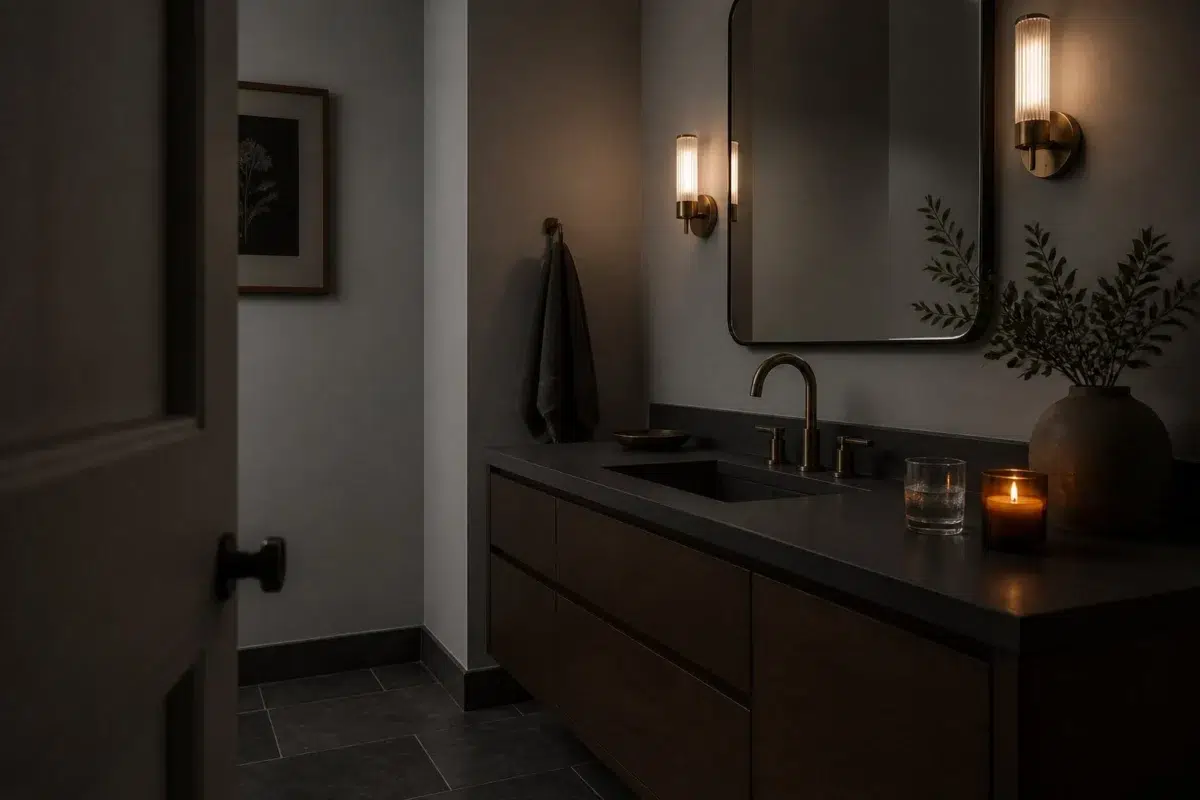 Breakwater paint color — Bathroom (Moody)