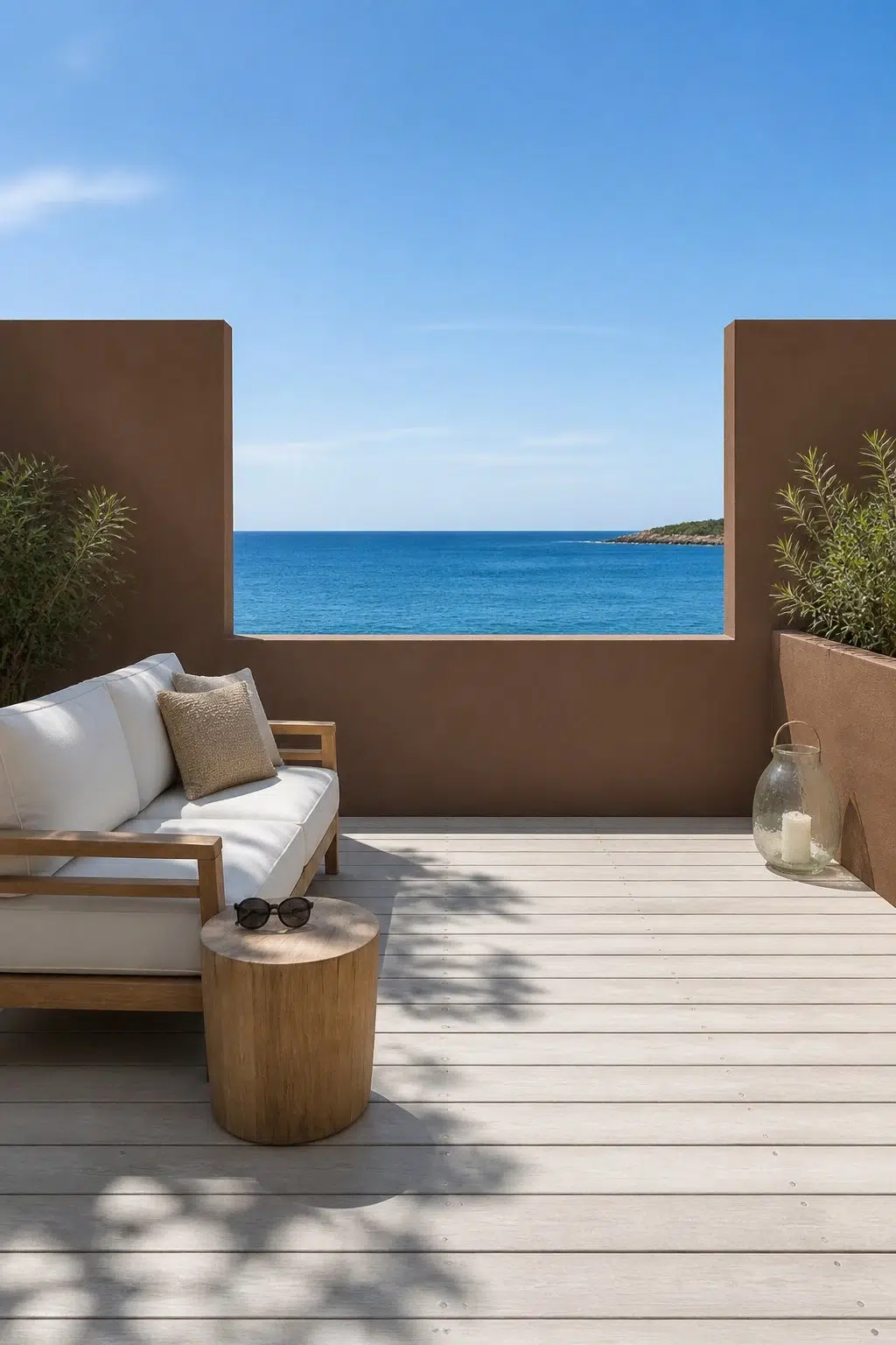 coastal patio featuring Brevity Brown by Sherwin-Williams