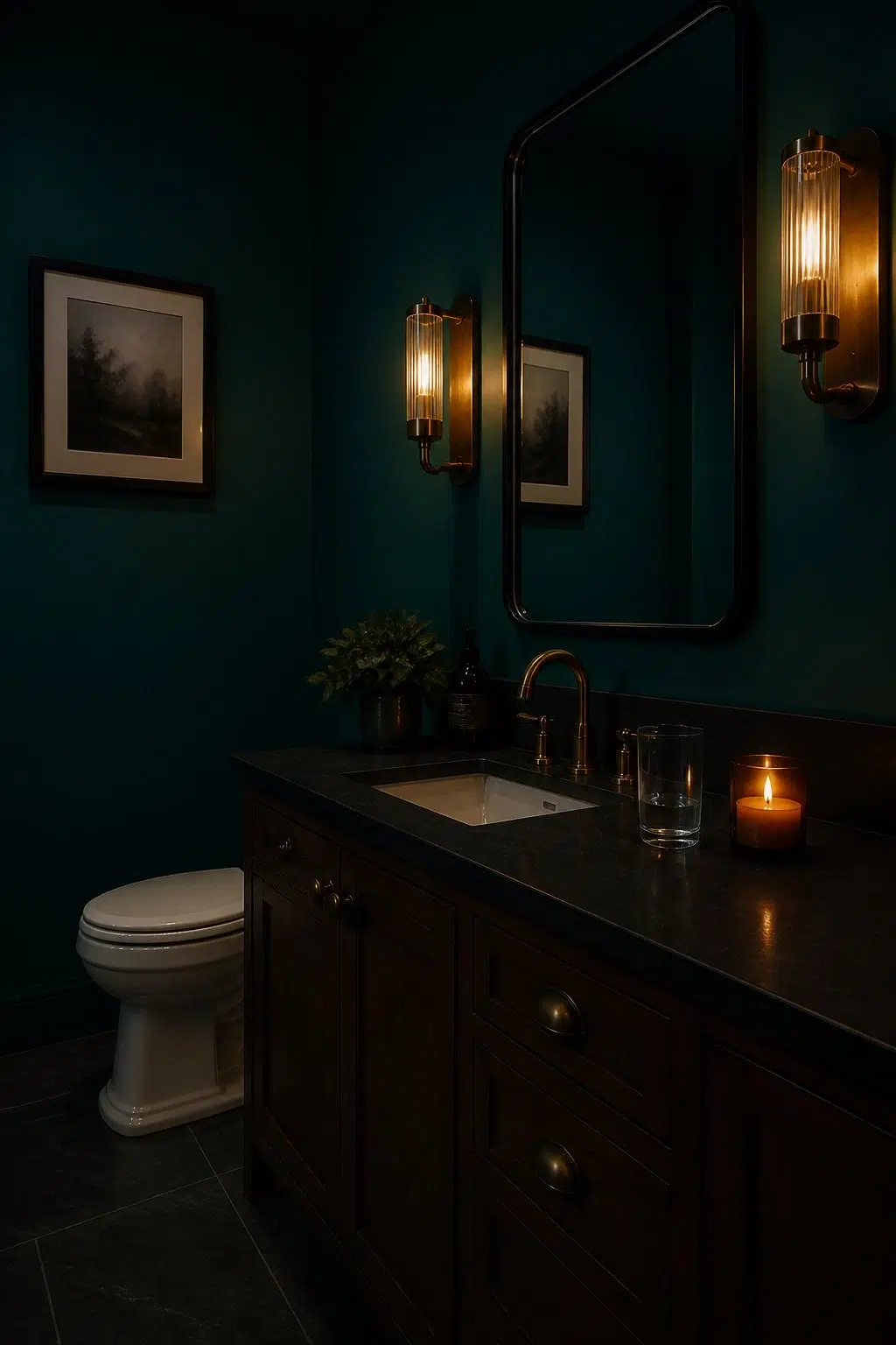 Bridgeport — moody bathroom