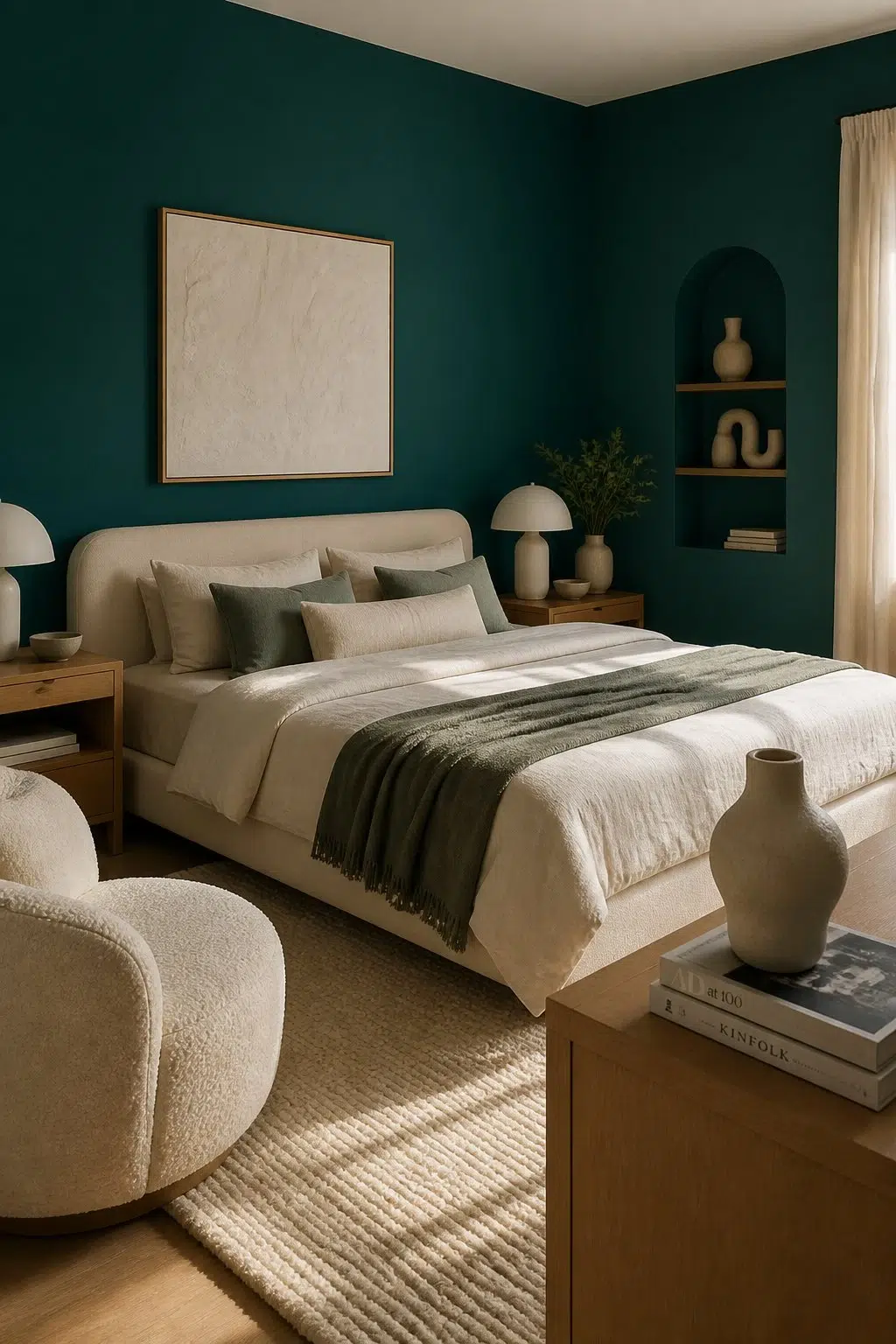 A organic modern bedroom painted in Bridgeport