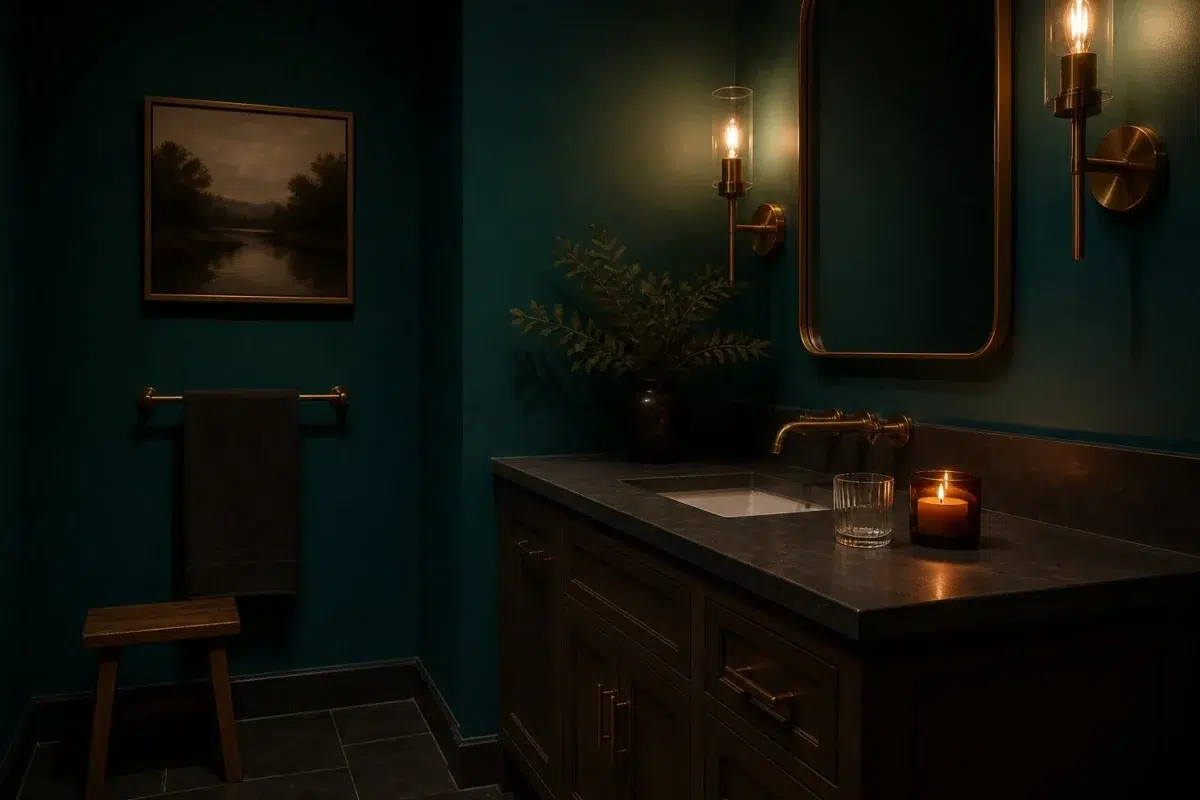 Bridgeport paint color — Bathroom (Moody)