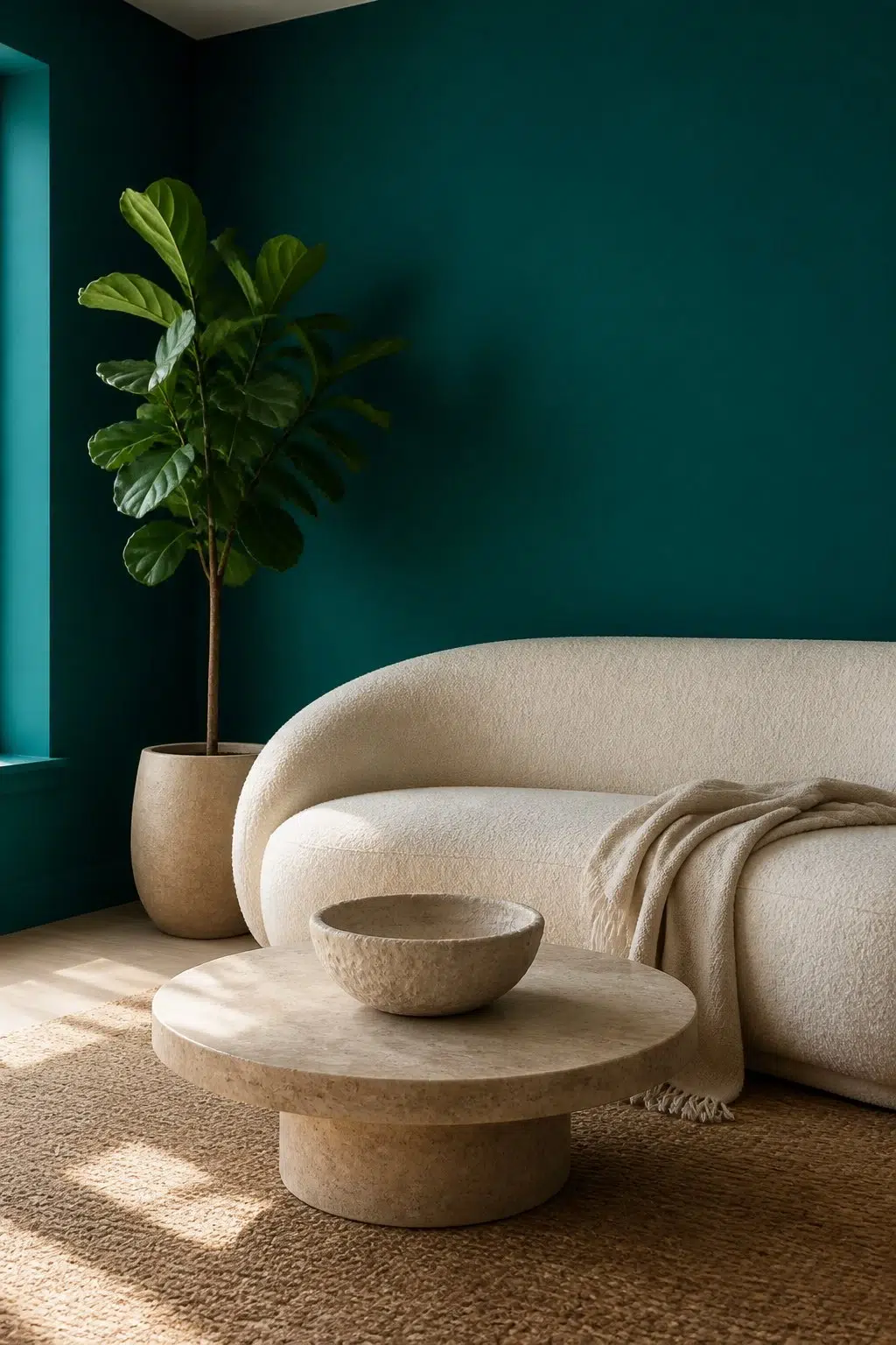 A organic modern living room painted in Bridgeport