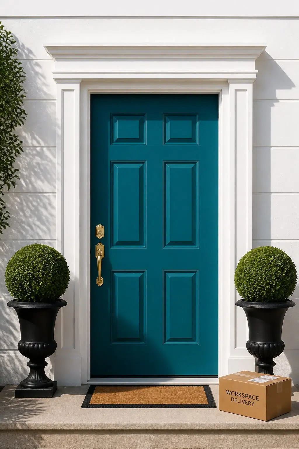 classy front door featuring Briny by Sherwin-Williams