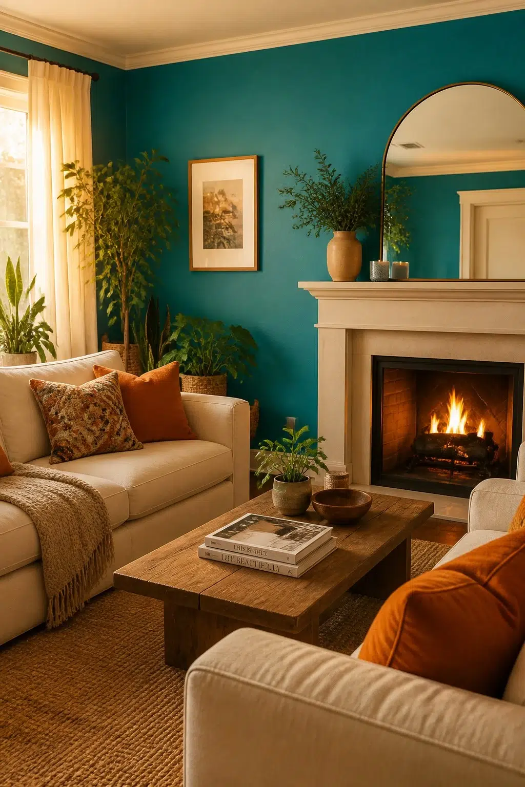 Briny paint in a cozy living room