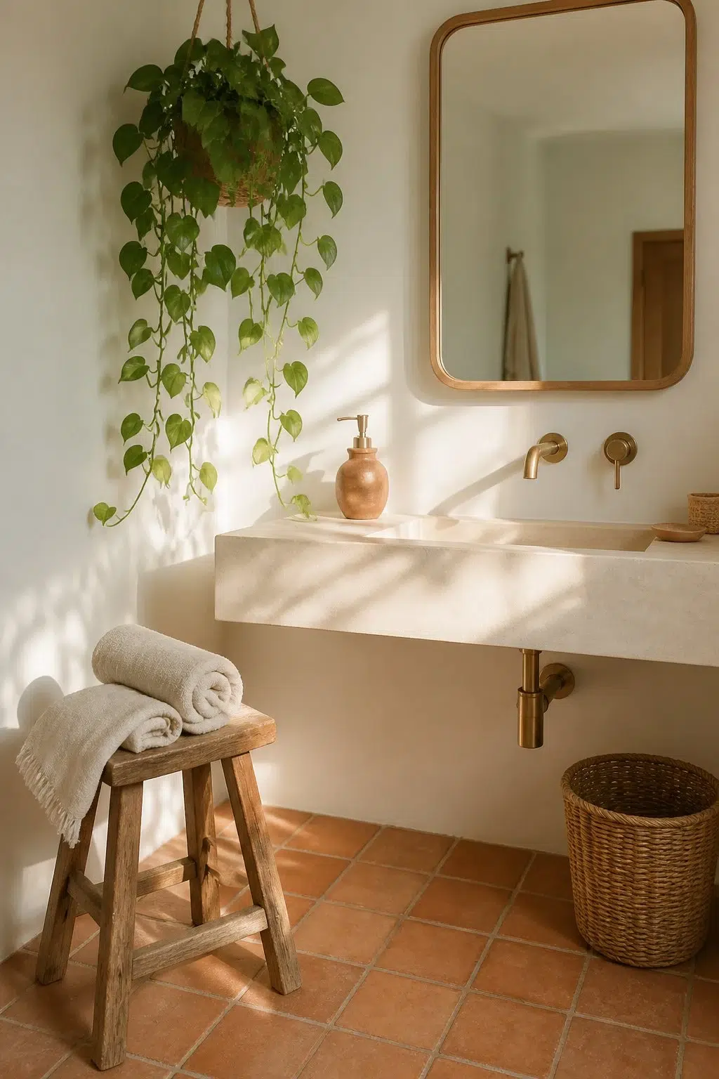 Brooklet — earthy bathroom