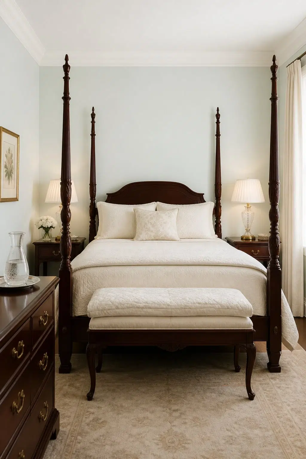 A traditional bedroom painted in Brooklet