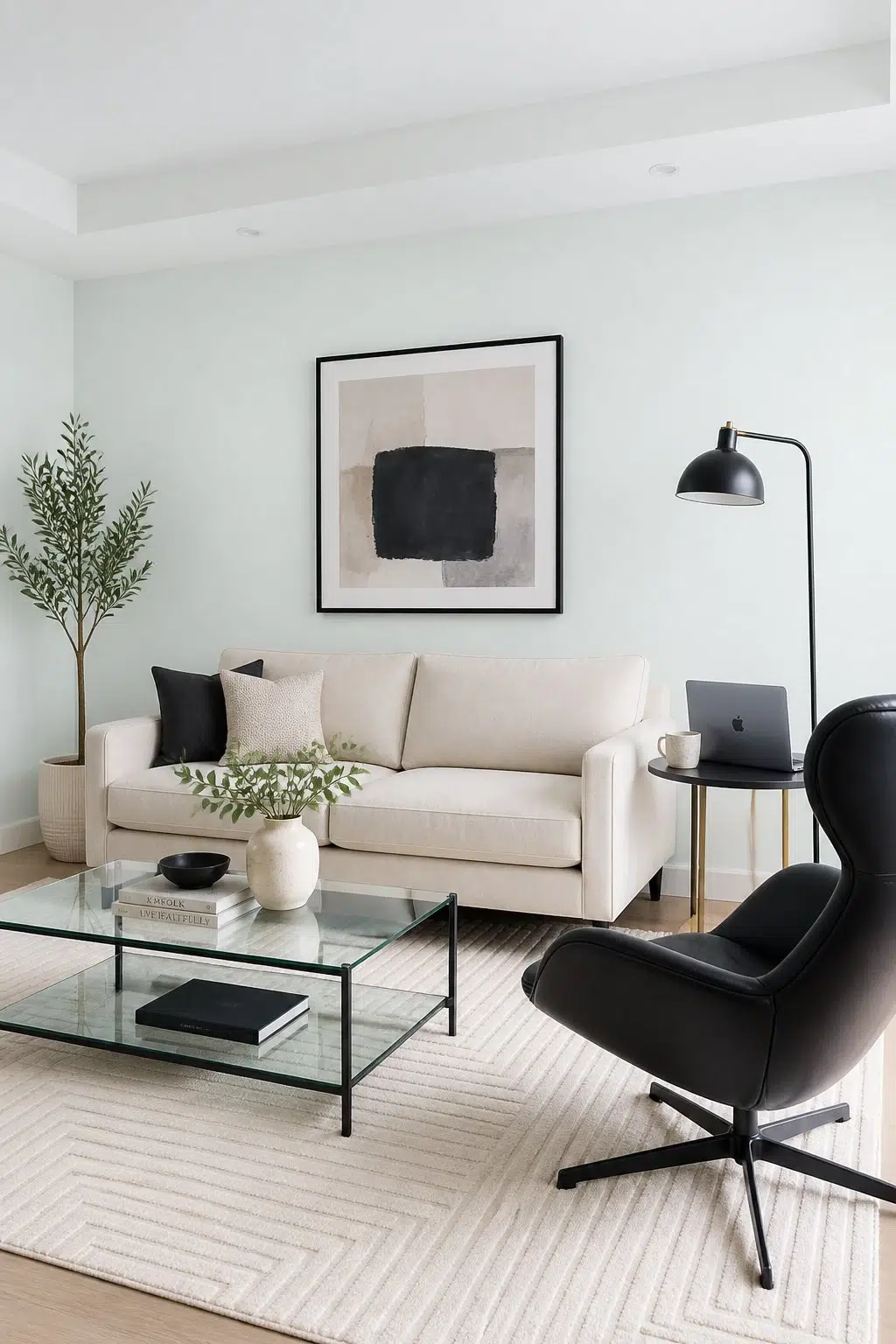 A contemporary living room painted in Brooklet
