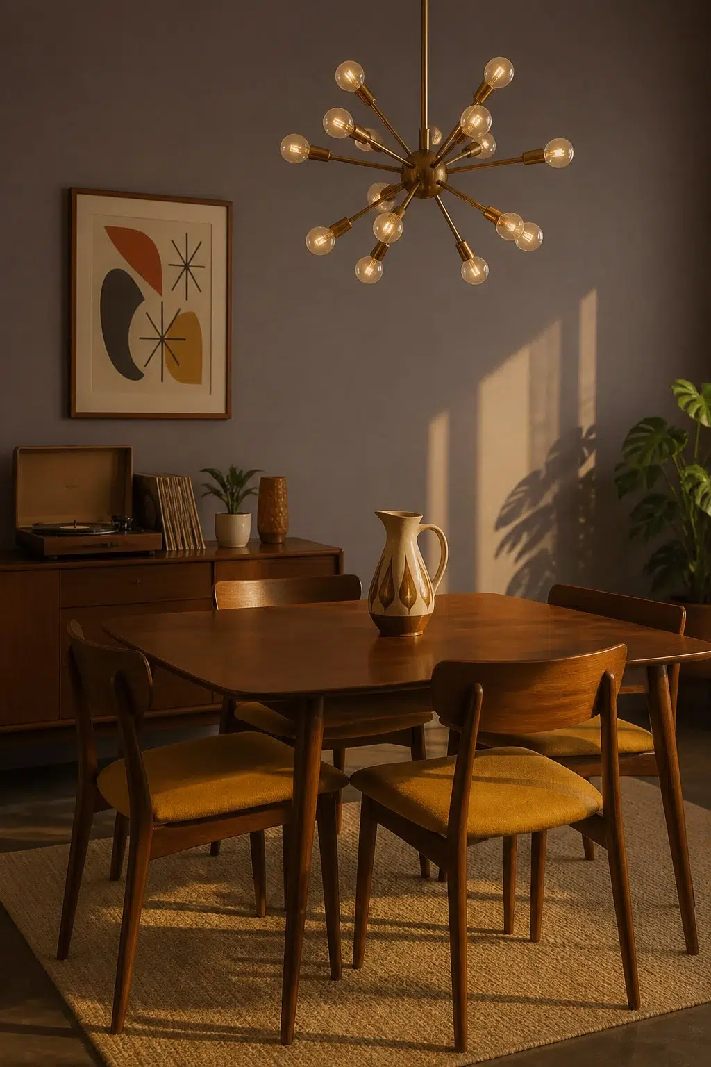 Browse Brown paint in a mid century dining room