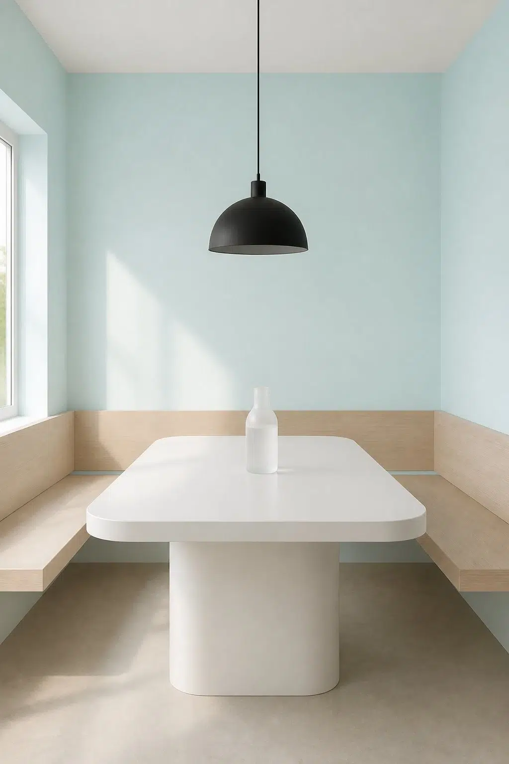 Bubble paint in a minimalist dining room