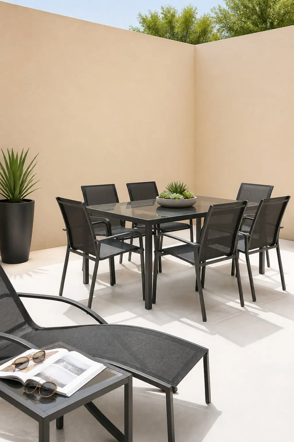 contemporary patio featuring Buff by Sherwin-Williams