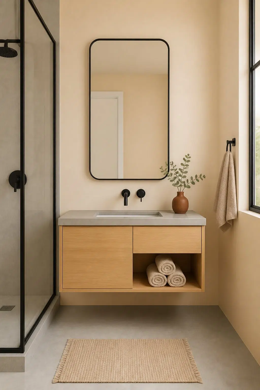 Cachet Cream — japandi bathroom