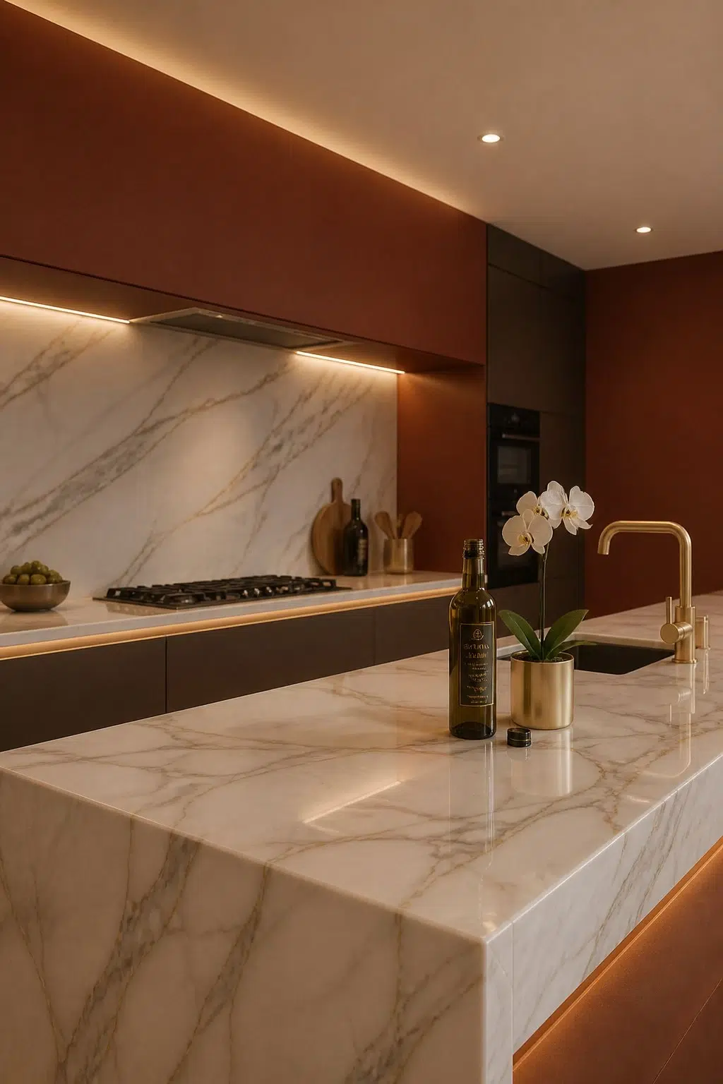 Cajun Red — modern luxury kitchen