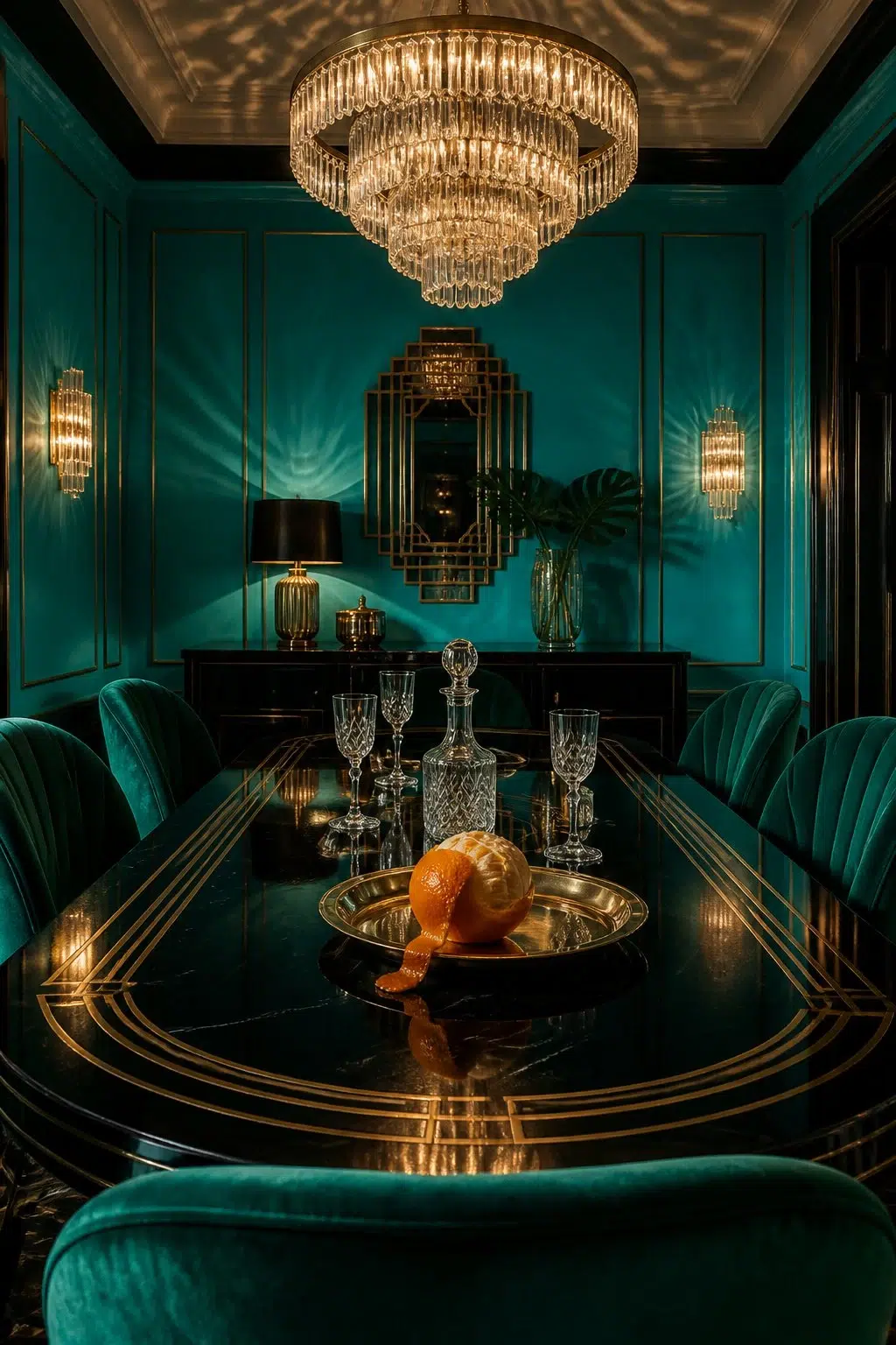 Calypso paint in a art deco dining room