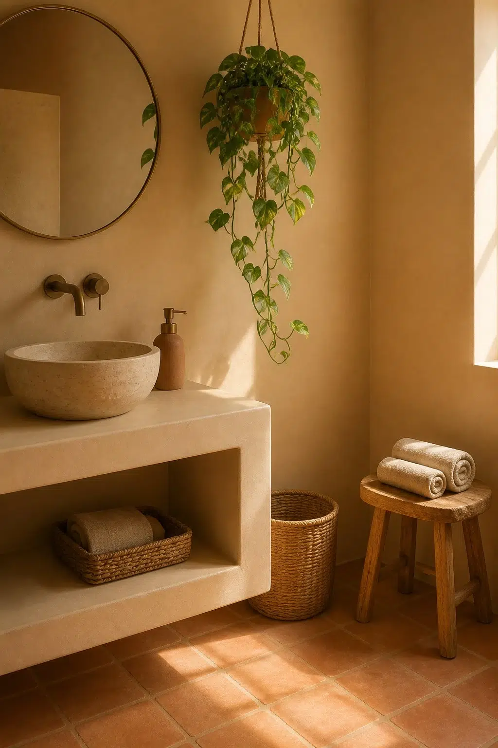 Camelback — earthy bathroom