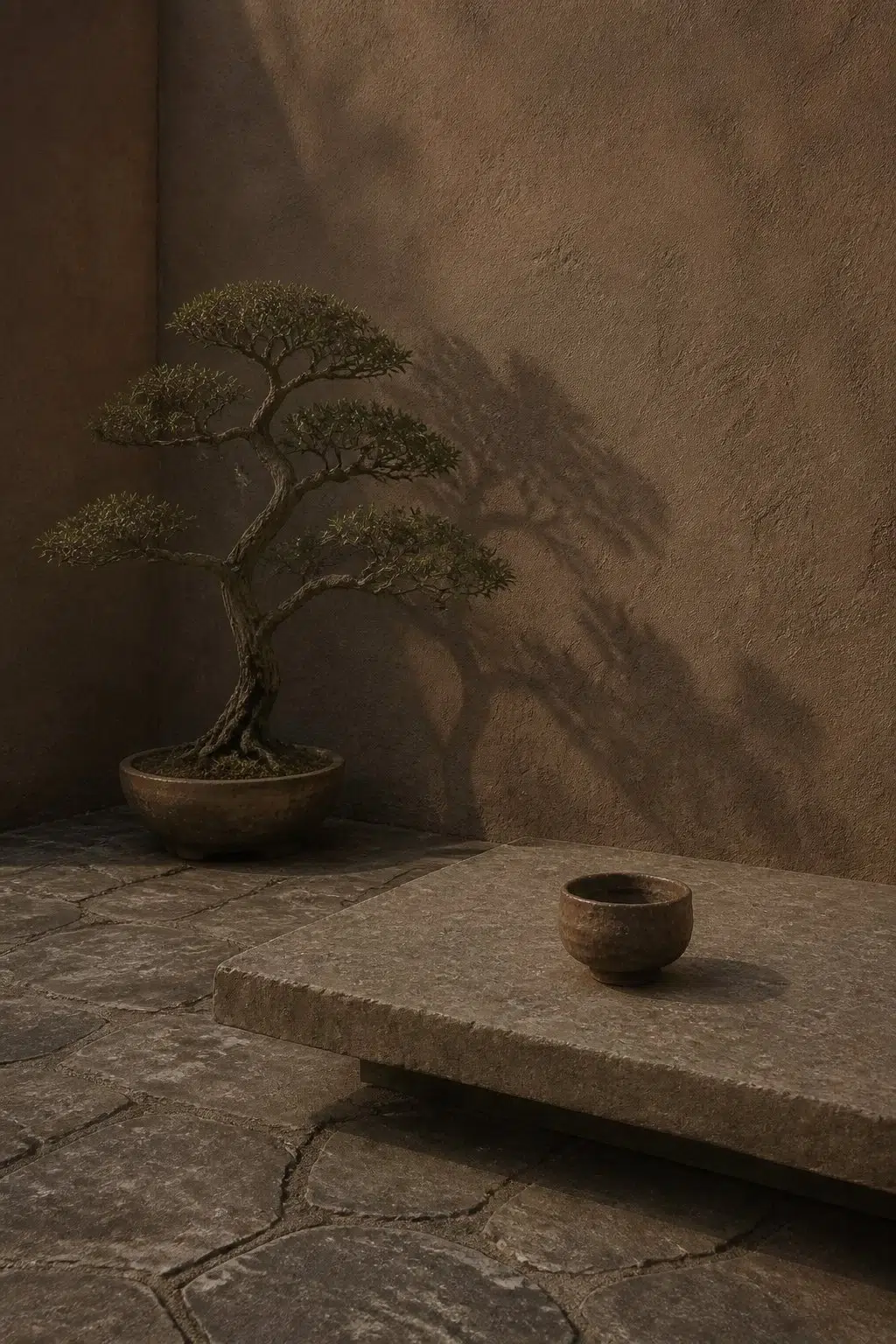 wabi-sabi patio featuring Caraïbe by Sherwin-Williams
