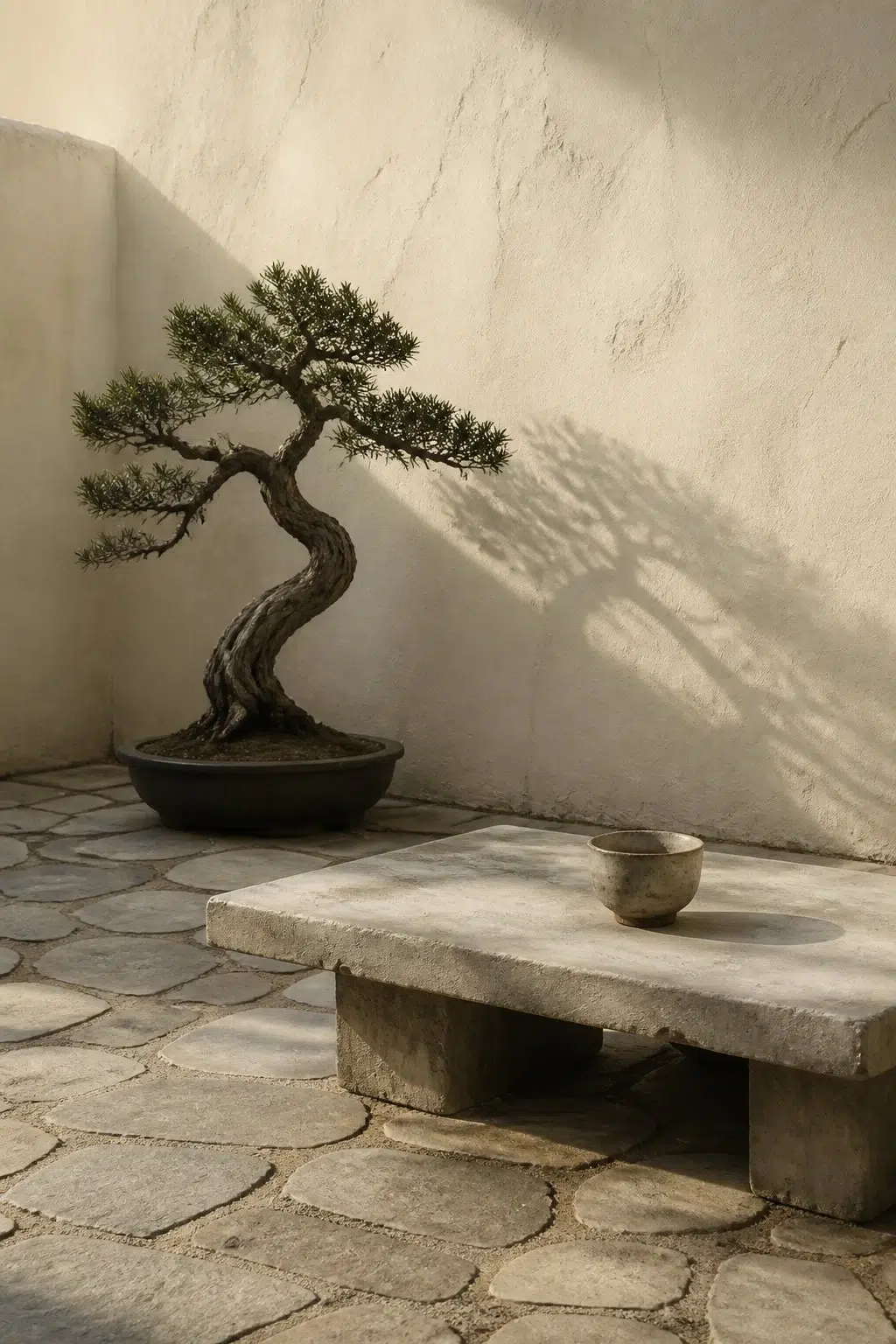 wabi-sabi patio featuring Carambola by Sherwin-Williams