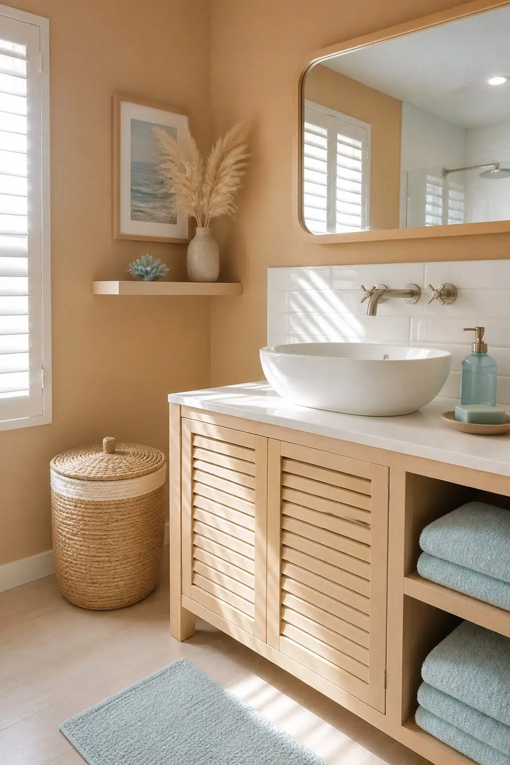 Caramelized — coastal bathroom