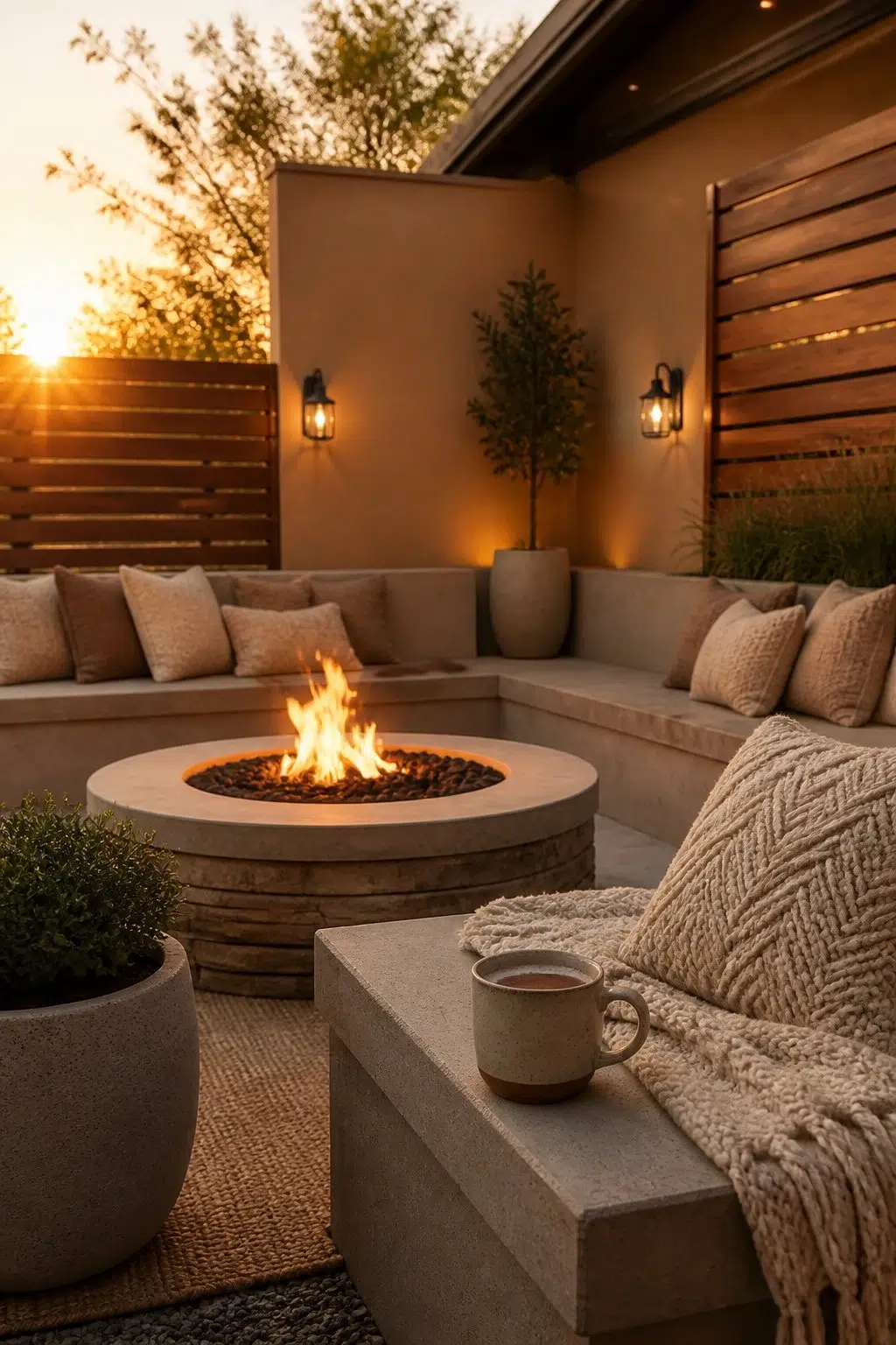 warm patio featuring Caramelized by Sherwin-Williams
