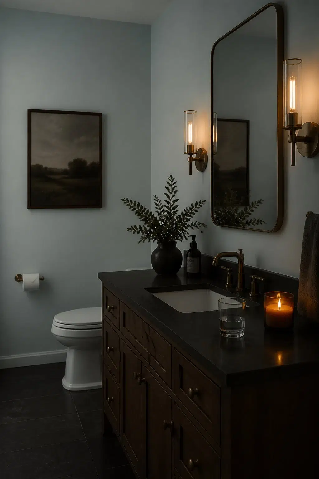 Carefree — moody bathroom