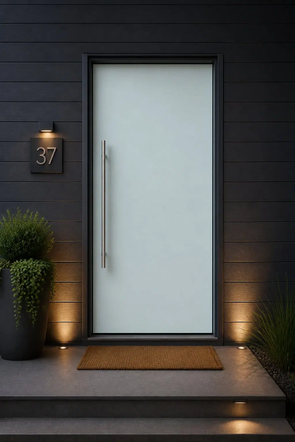 stylish front door featuring Carefree by Sherwin-Williams