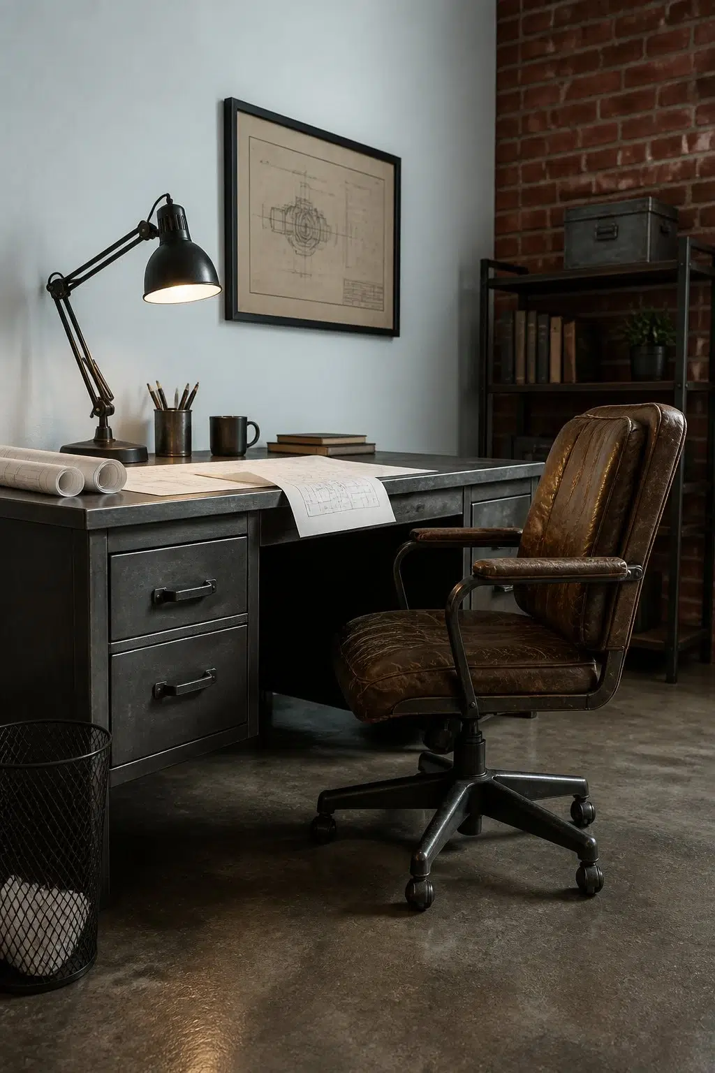 Sherwin-Williams Carefree in a industrial home office