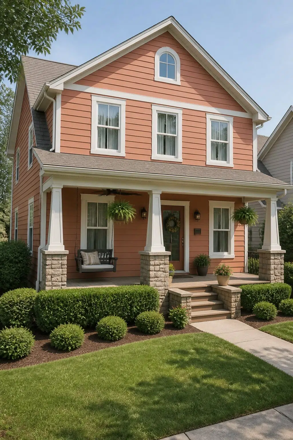 Caribbean Coral color — transitional house inspiration