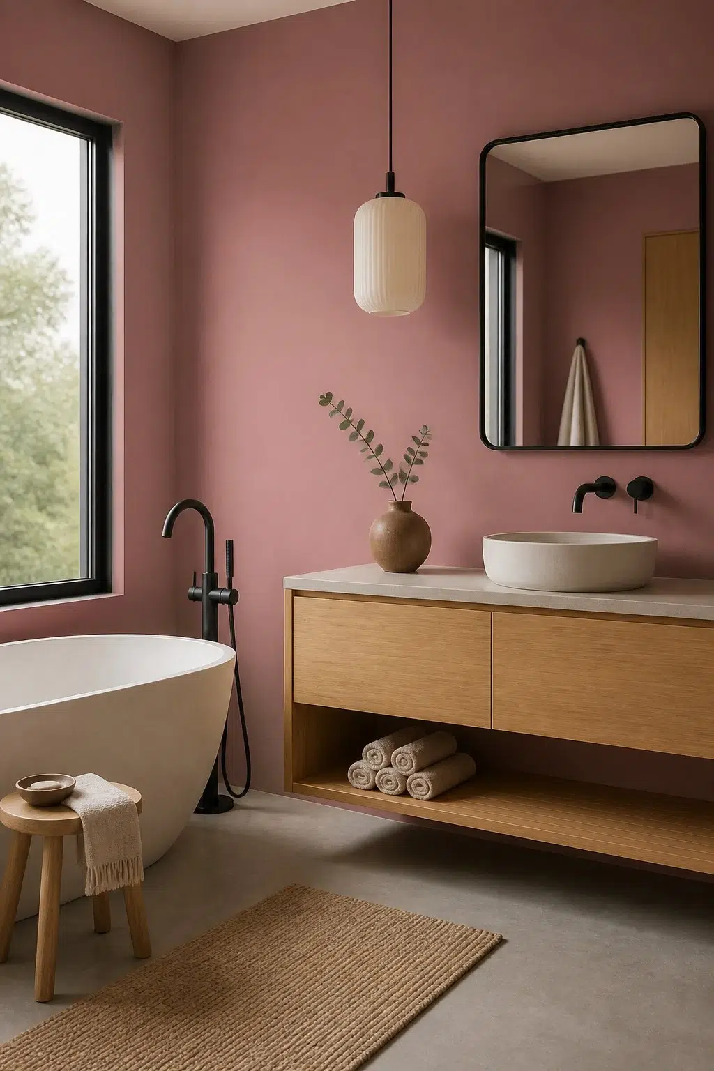Carley's Rose — japandi bathroom