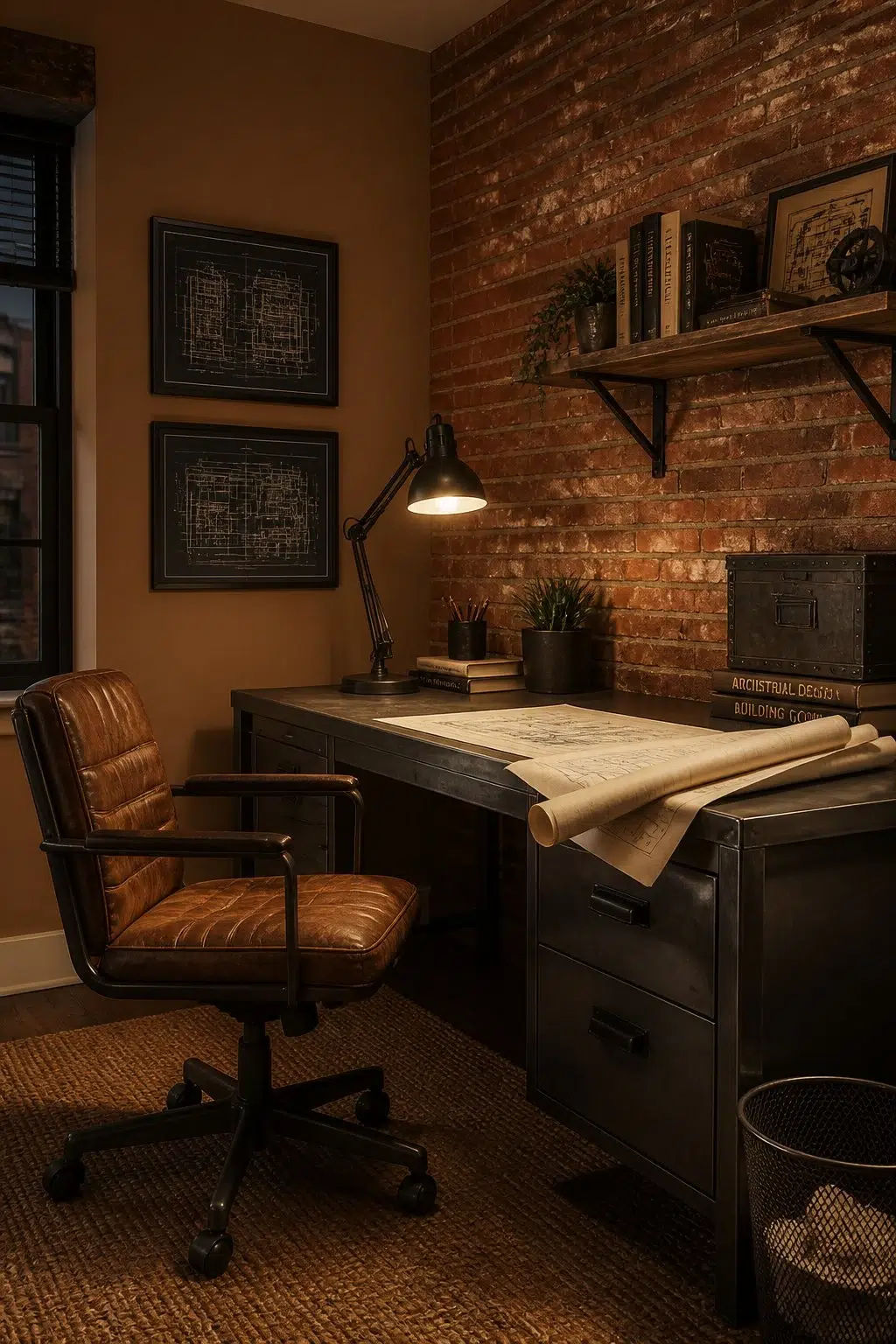 Sherwin-Williams Carmel in a industrial home office