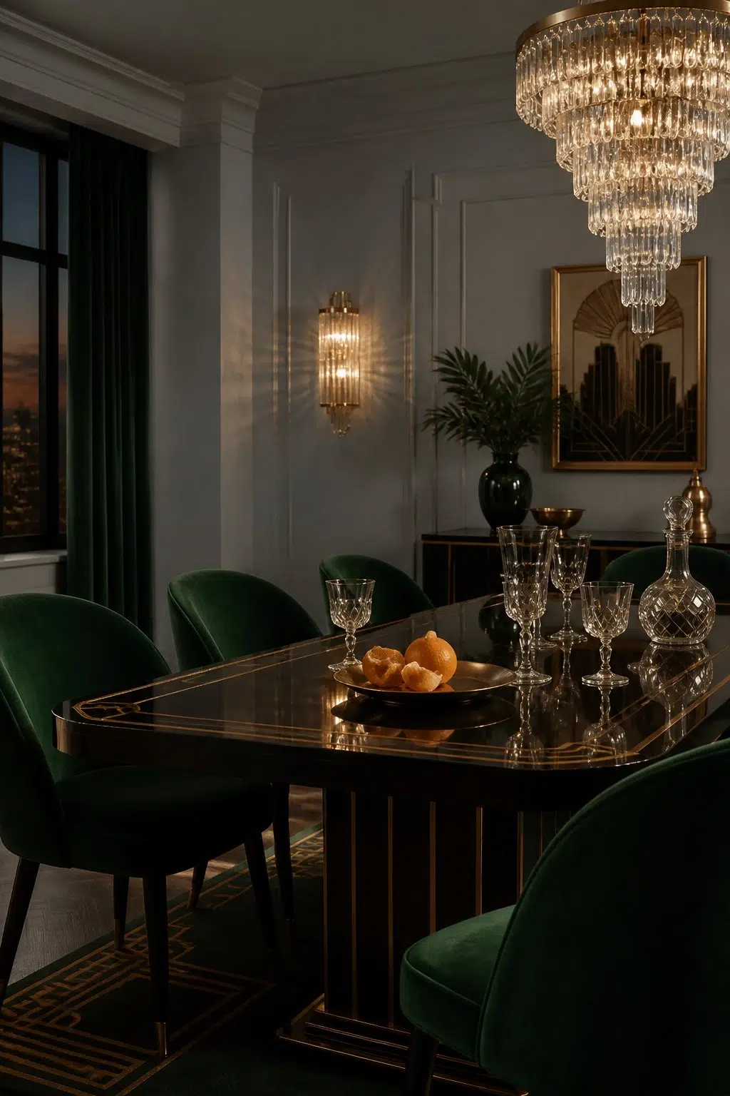 Castlegate paint in a art deco dining room