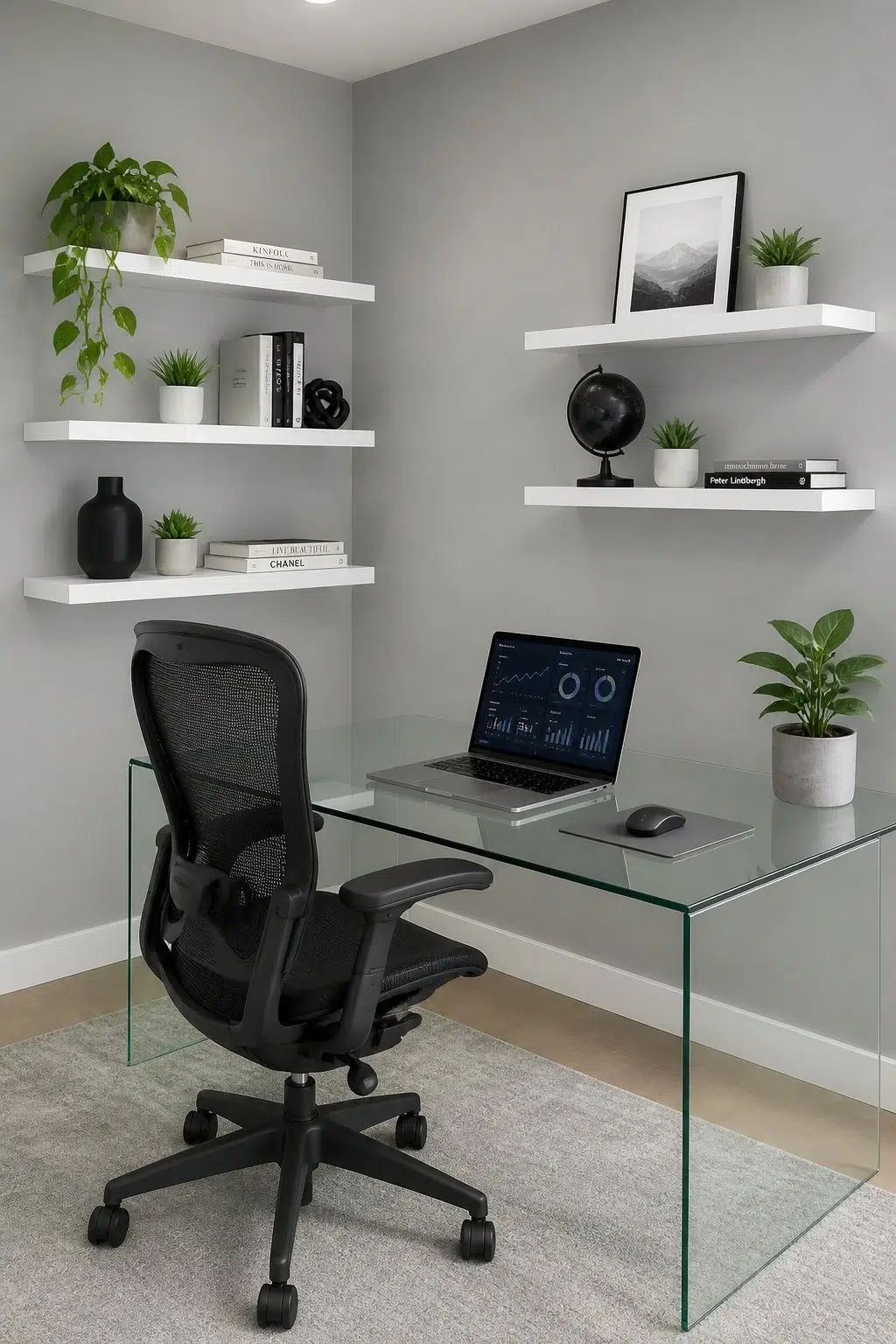 A contemporary home office painted in Castlegate