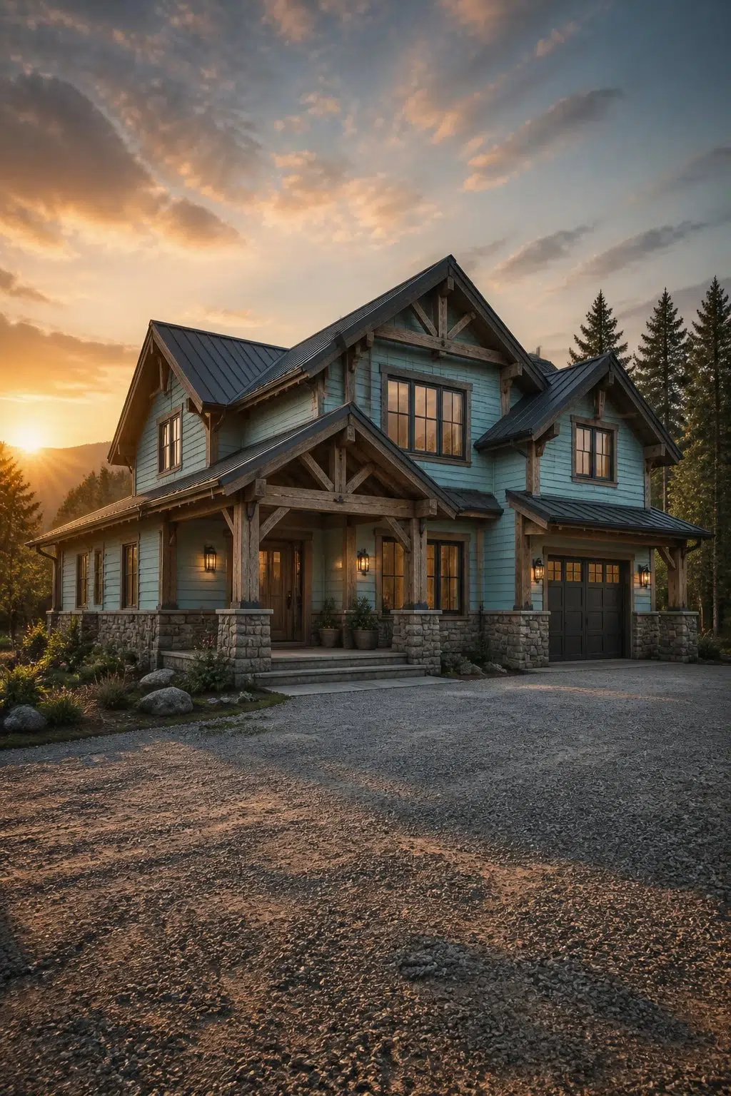 Cay paint in a rustic modern house