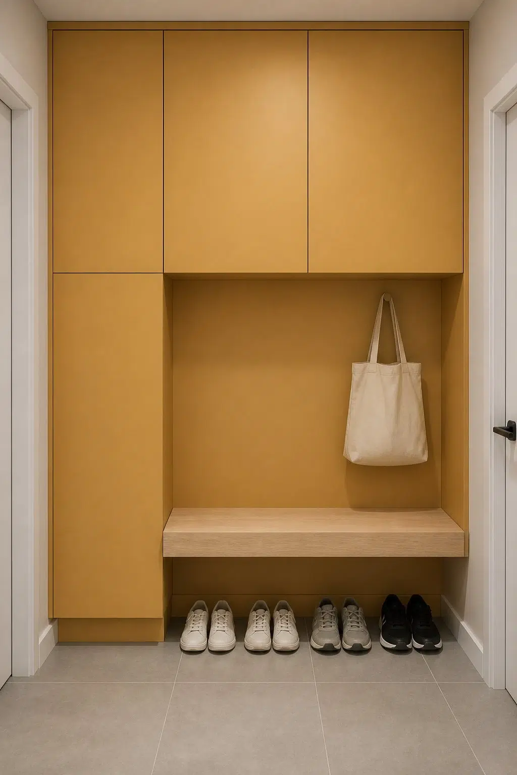 Ceremonial Gold — neutral mudroom