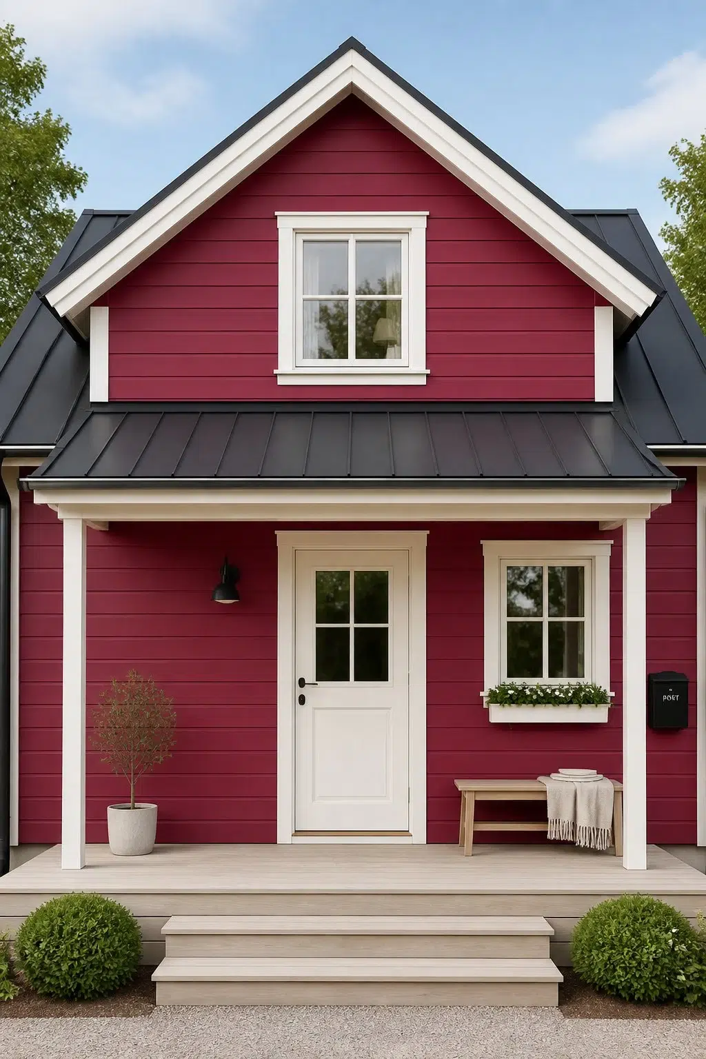 Sherwin-Williams Cerise in a scandinavian house