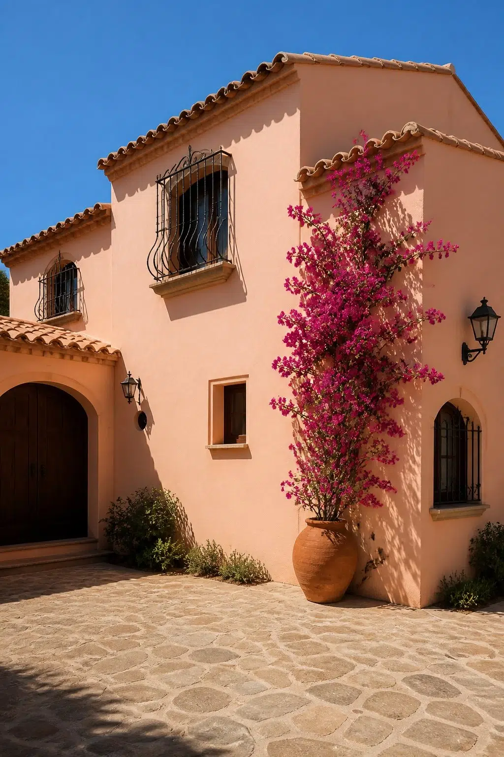Certain Peach color — mediterranean house inspiration