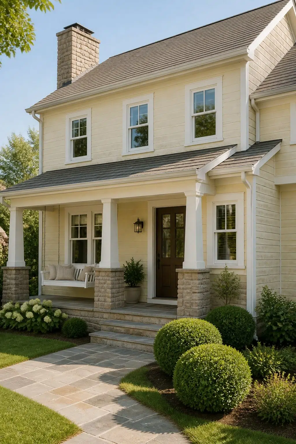 Chamomile color — transitional house inspiration