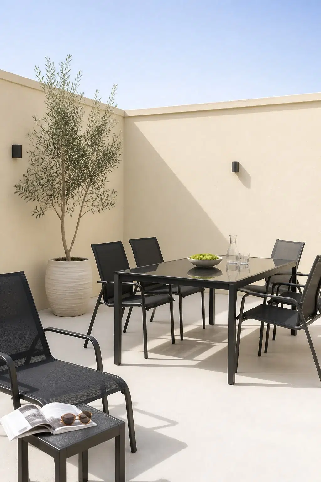 contemporary patio featuring Chamomile by Sherwin-Williams