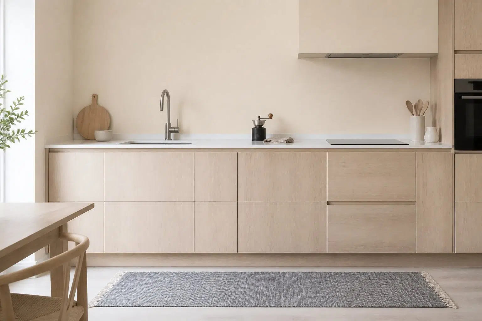 Champagne paint color — Kitchen (Scandinavian)