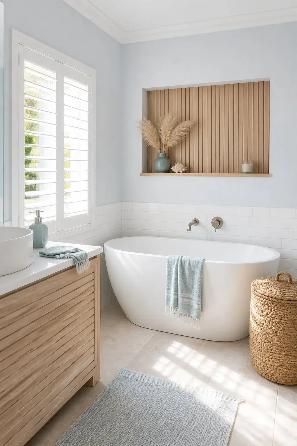 Chapeau Violet — coastal bathroom