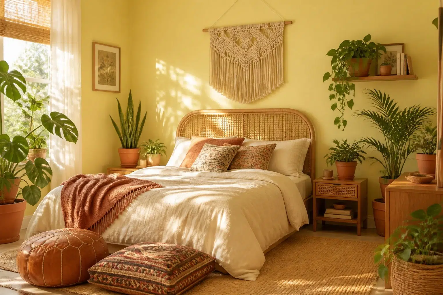 Chartreuse paint color — Bedroom (Boho)
