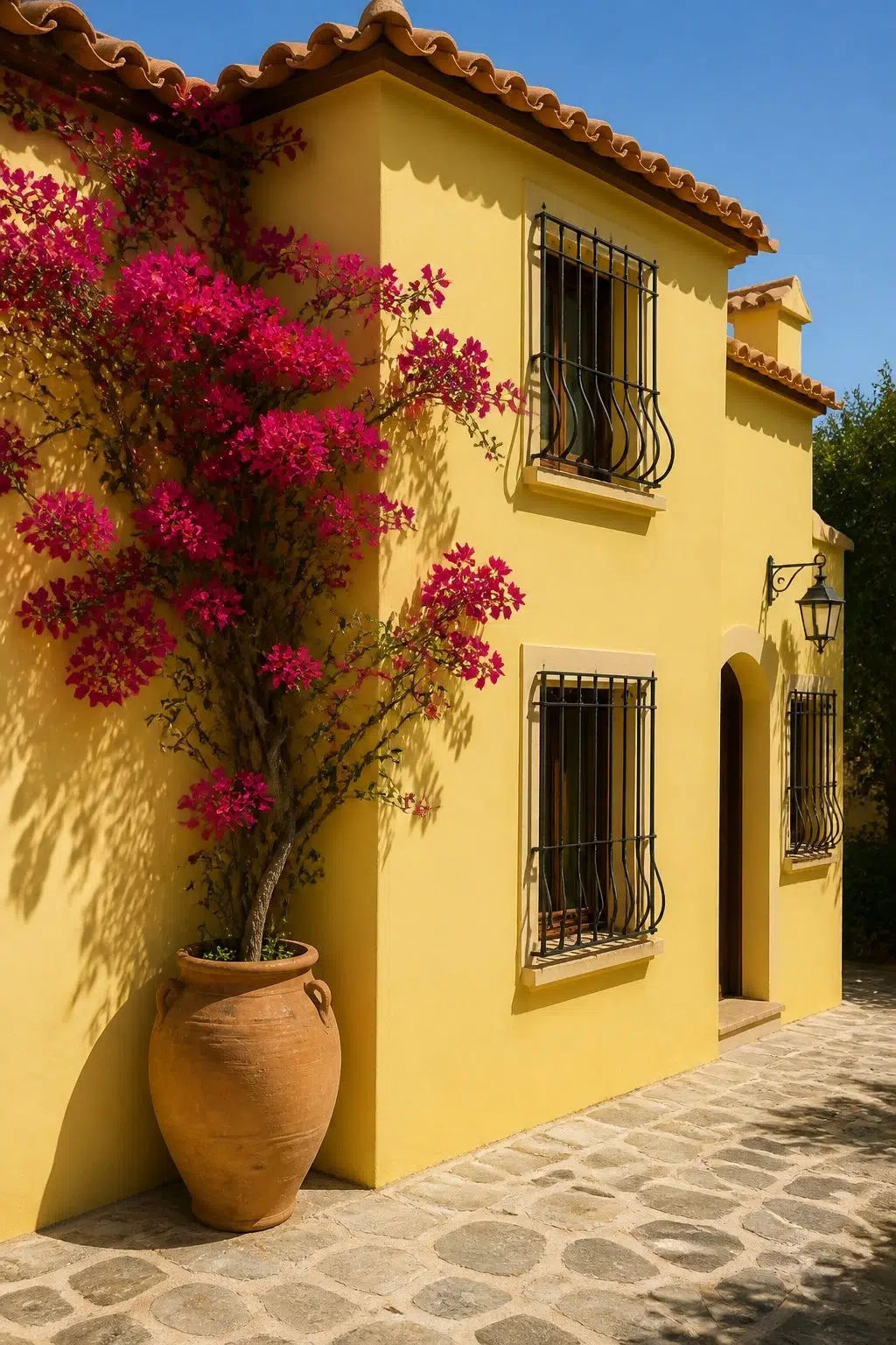 Chartreuse color — mediterranean house inspiration