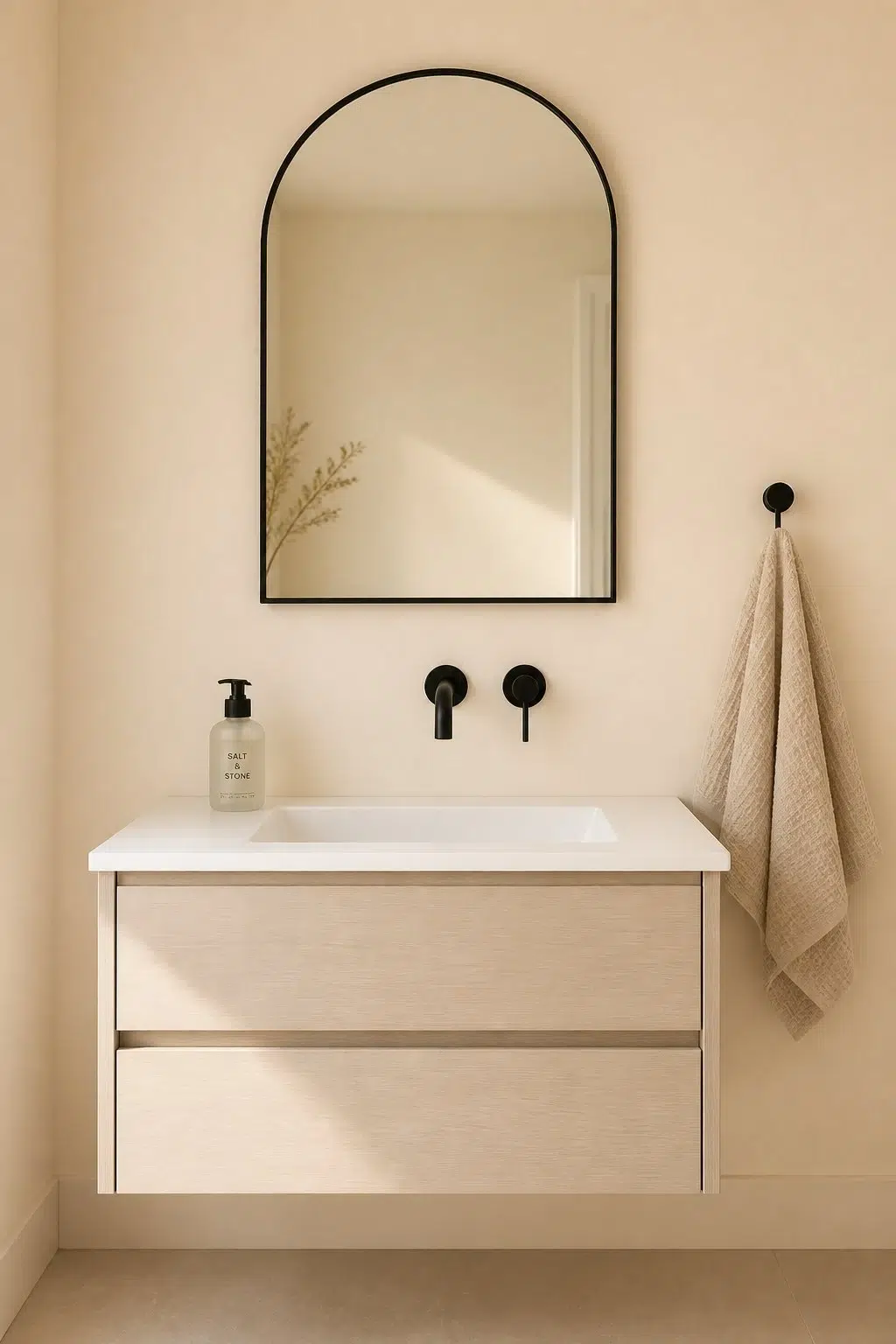 Cherish Cream — minimalist bathroom