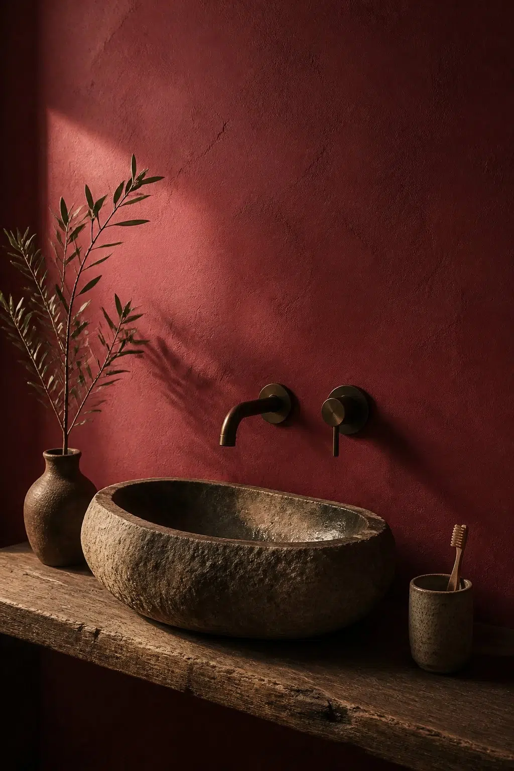 Cherries Jubilee — wabi-sabi bathroom