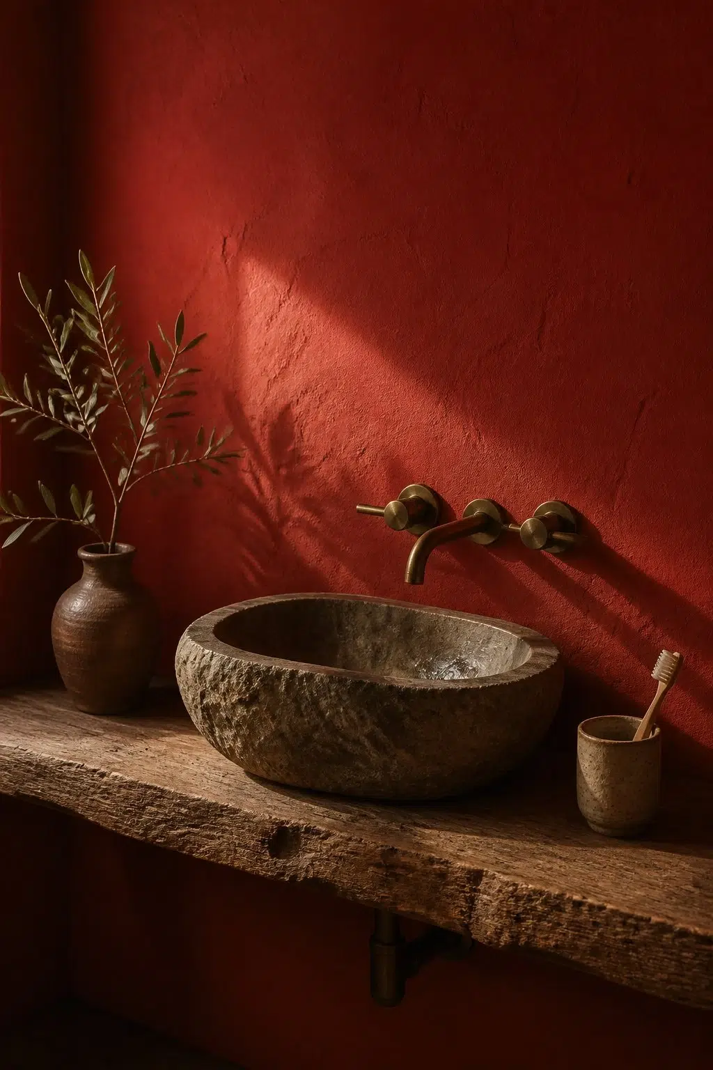 Cherry Tomato — wabi-sabi bathroom