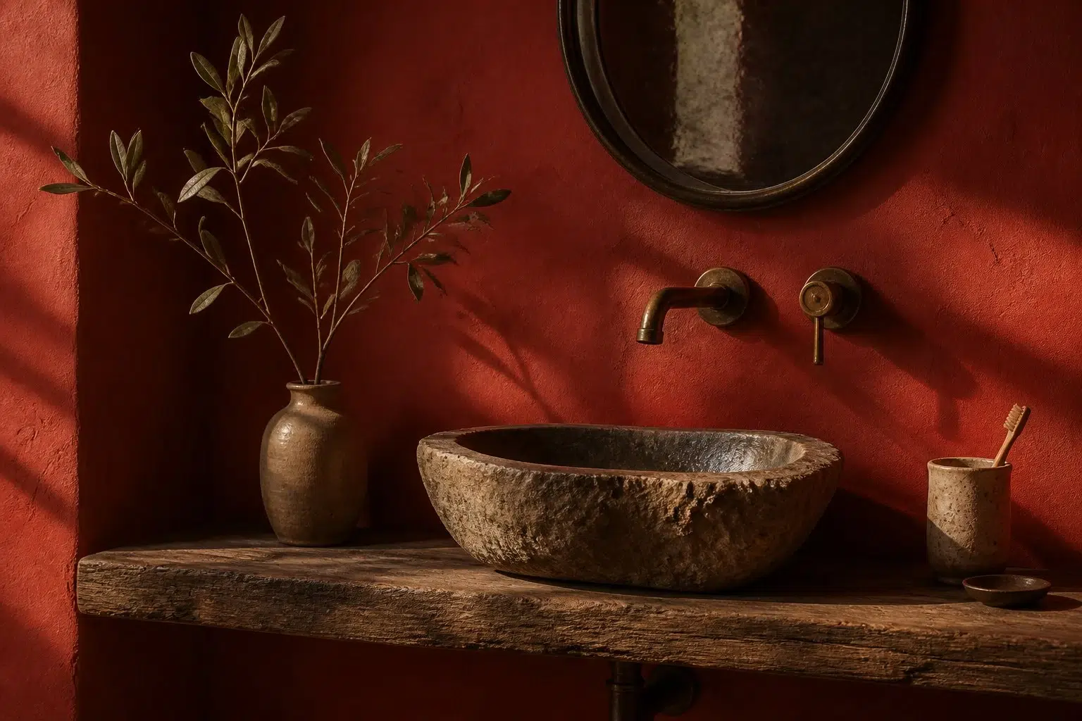Cherry Tomato paint color — Bathroom (Wabi-Sabi)
