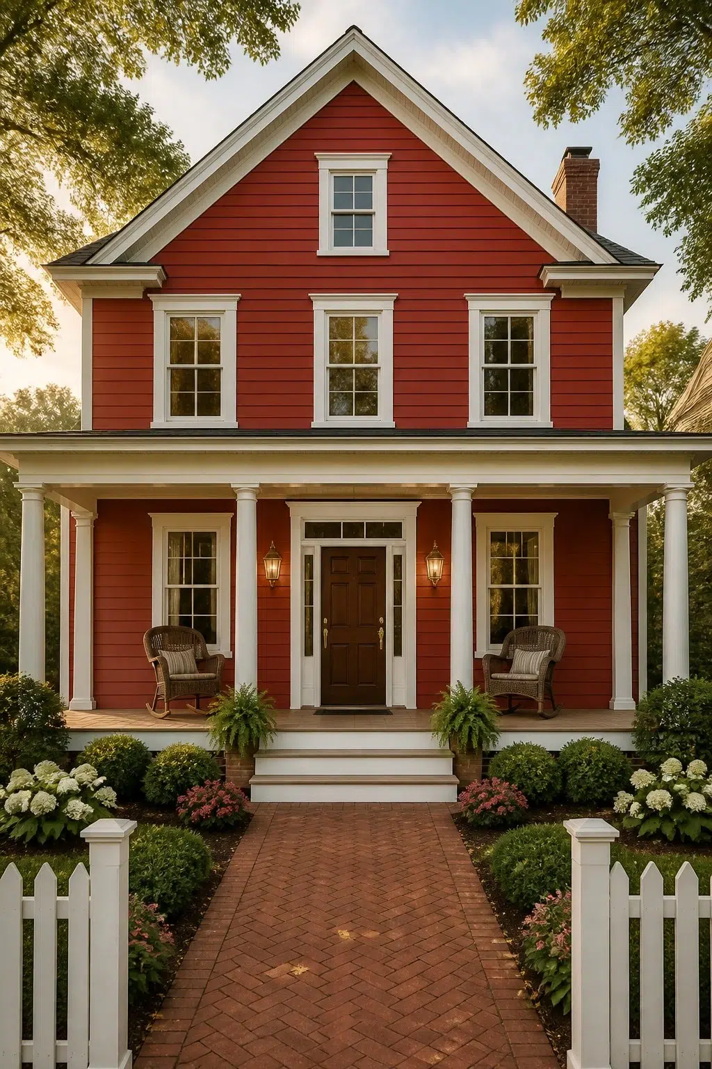Cherry Tomato color — traditional house inspiration