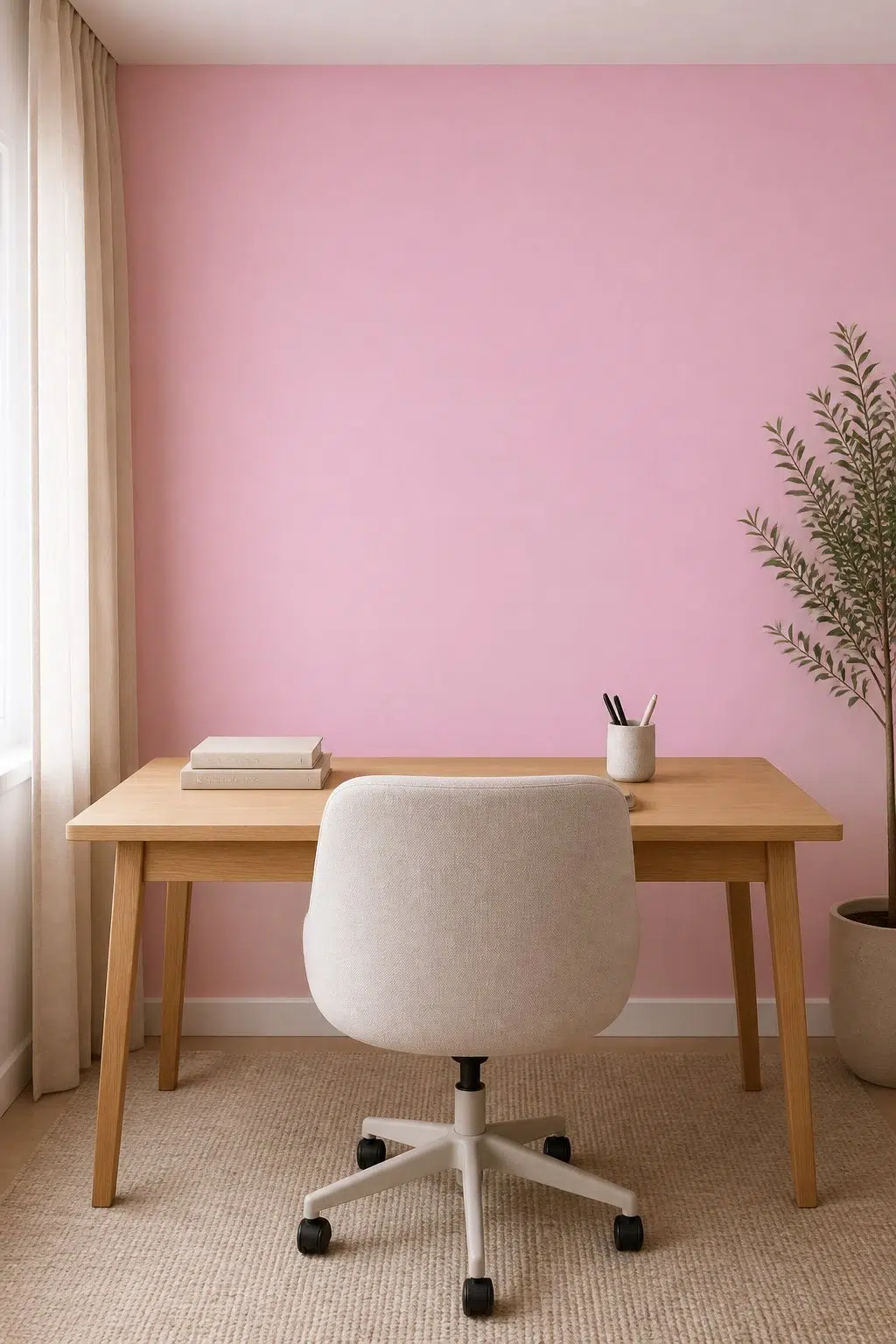 Sherwin-Williams Childlike in a neutral home office