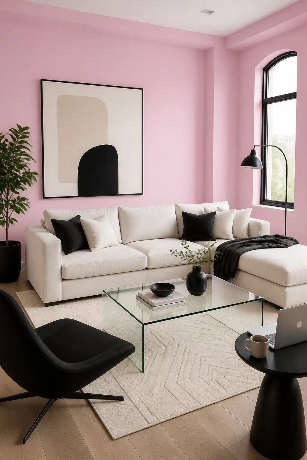 A contemporary living room painted in Childlike